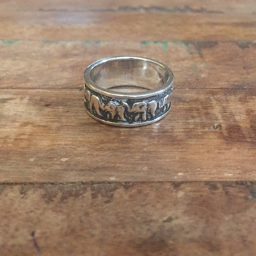 Silver Elephant Ring